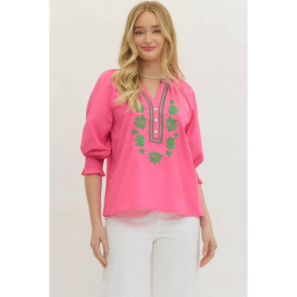 NEW ENTRO isla top in hot pink